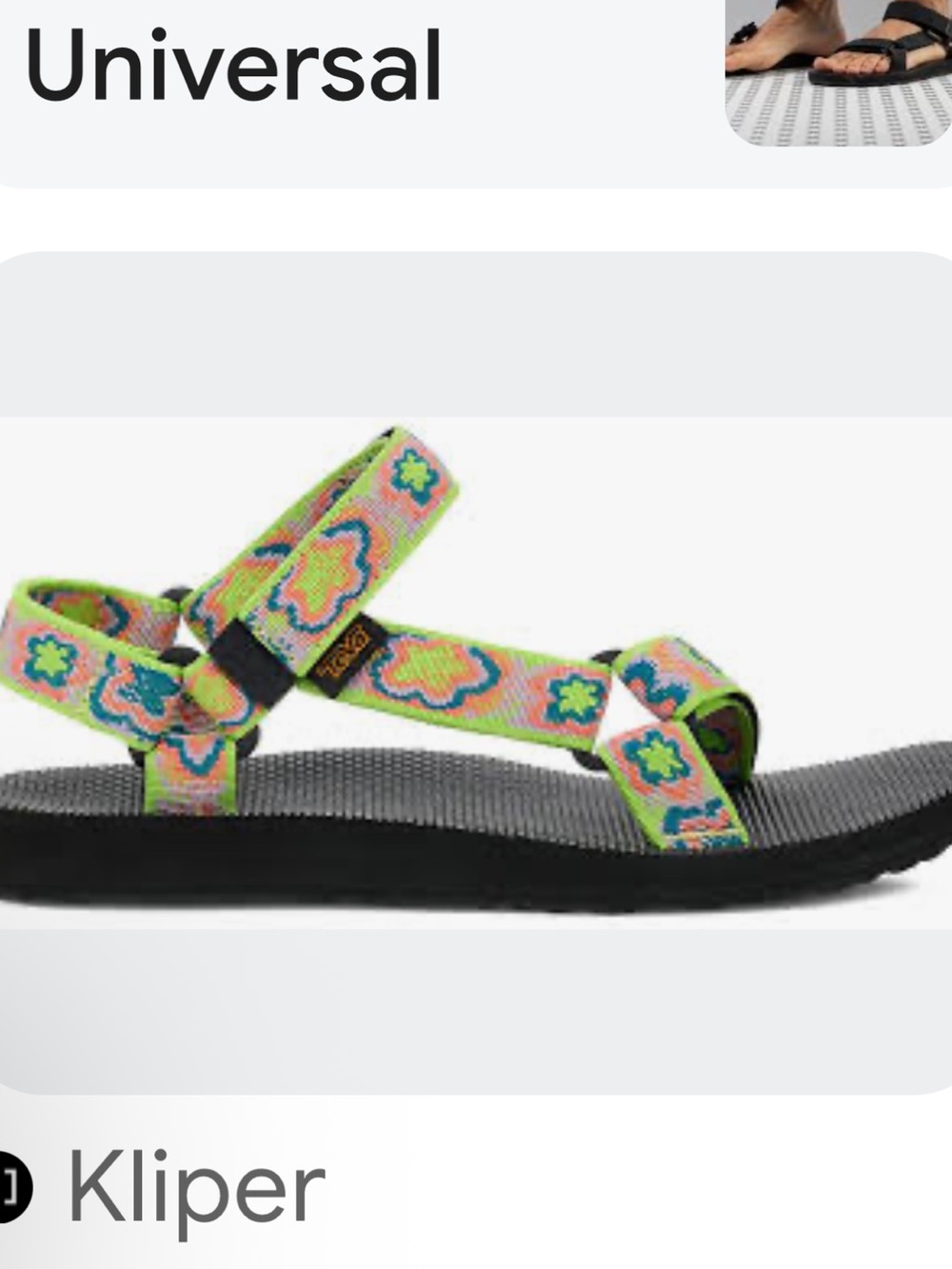 Teva women ' Universal tropical Sandal in Neon Floral Straps ! New in box ! 10